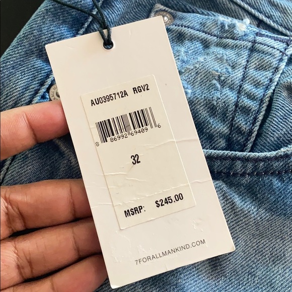 7 For All Mankind Distressed Denim - Picture 3 of 9